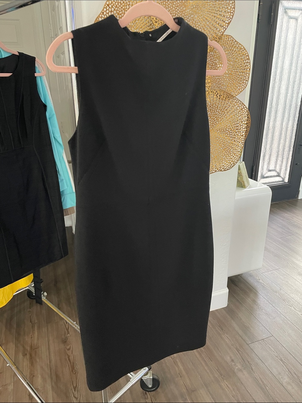 Tahari Black Sleeveless Sheath Dress
